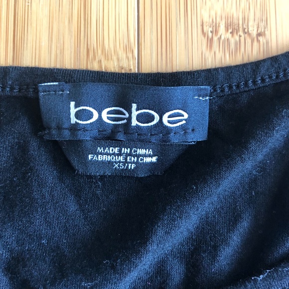 Bebe black zipper top size xs - Picture 3 of 6